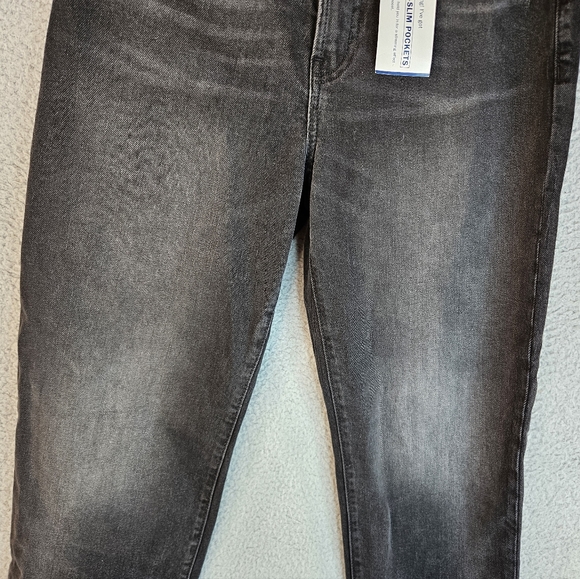 Old Navy Sky-Hi Straight Raw Hem Denim Jeans Sz 8 Distressed Secret Slim Pockets - Picture 3 of 11